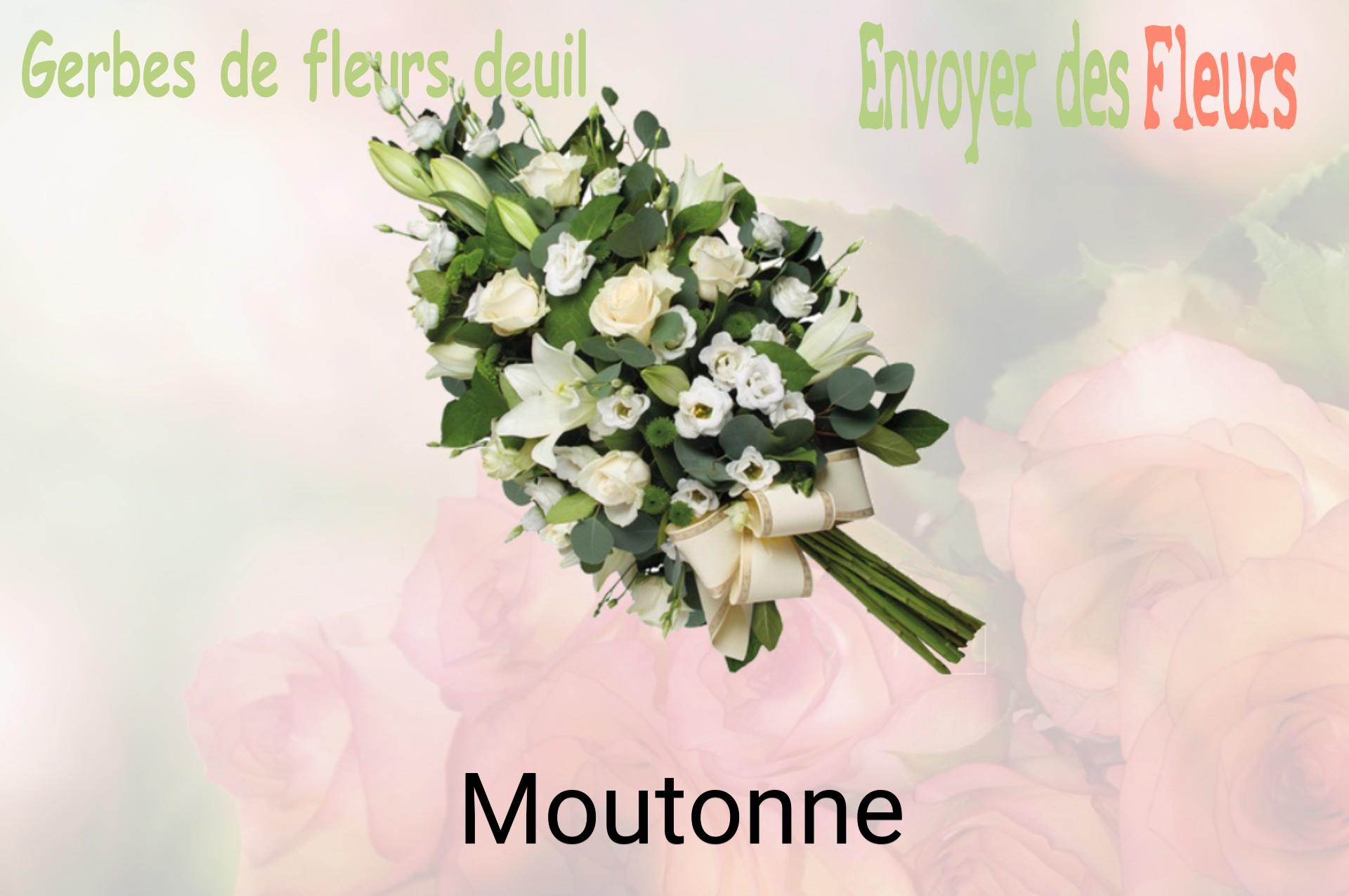 Gerbe de fleurs de deuil livrée à Moutonne